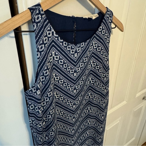 Pink Rose Women’s Blue & White Patterned Tank Top Dress Size Medium - Picture 2 of 11